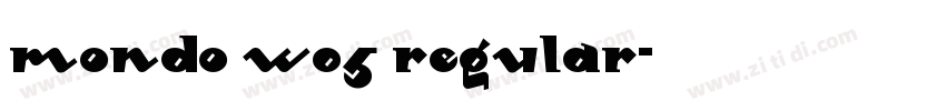 Mondo W05 Regular字体转换